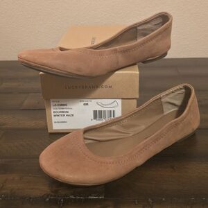 Lucky Brand LK-Emmie Balerina Flat Boubon Winter Haze Size 6M